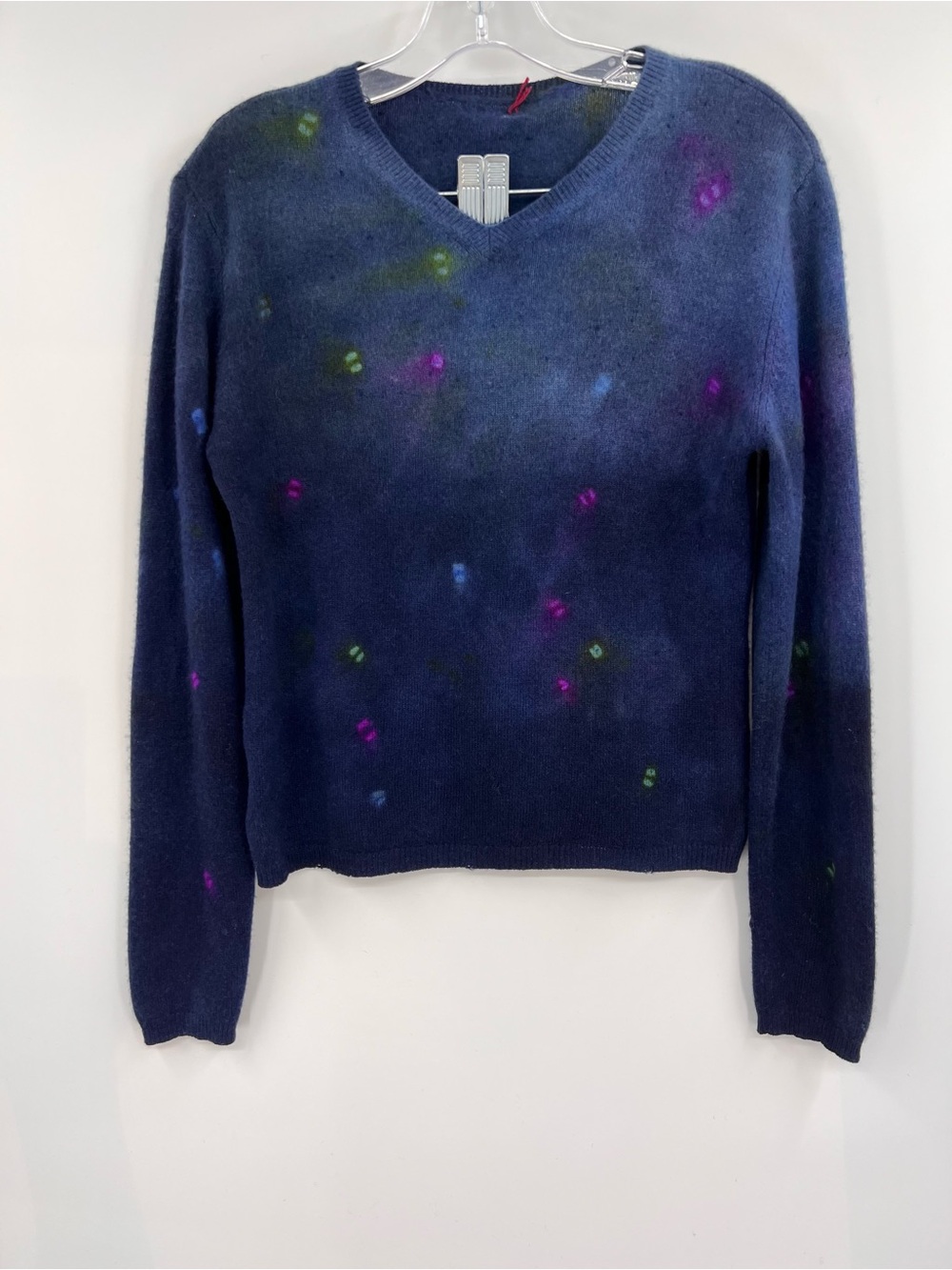 Galadriel Mattei V-neck and dyed reclaimed cashmere sweater XS